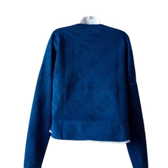 NIKE Blue V-Neck High Low Long Sleeve Shirt Size medium - Picture 3 of 8